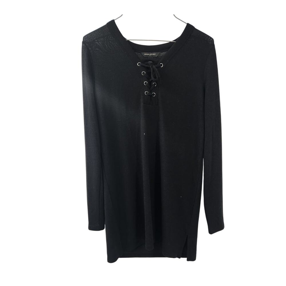 Banana Republic Black Long Sleeve Top Womens Size Small S